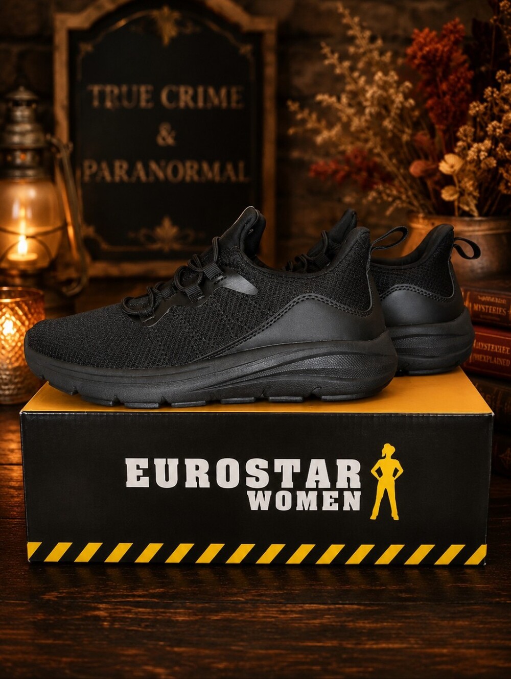 NWT Eurostar Women Marlyn SR Slip Resistant Work Sneakers Black Size 7.5
